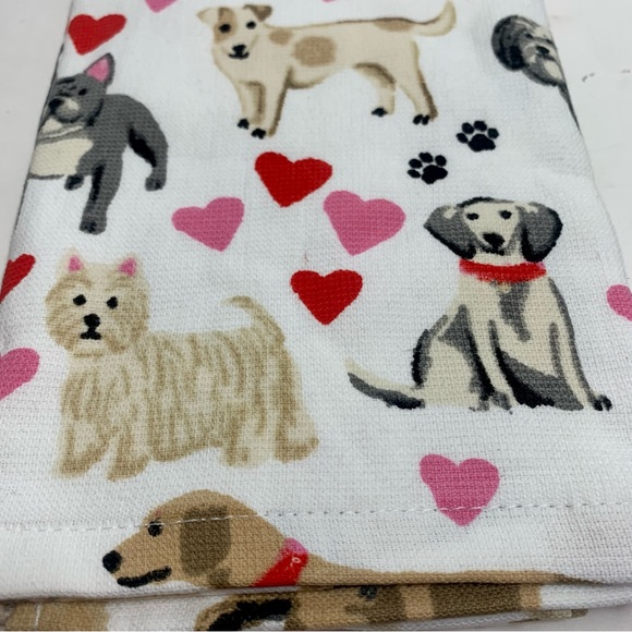 NWT. Casaba. set of 2 dog kitchen towels with multiple dog breeds - Picture 4 of 9